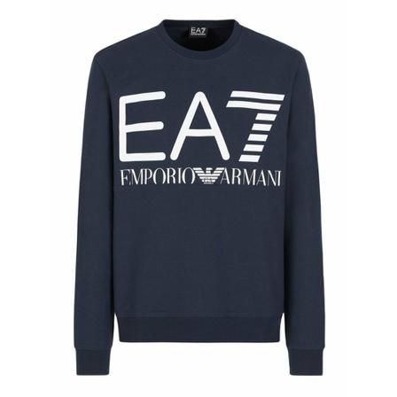 Emporio Armani Ea7, sweatshirt Niebieski, Mężczyzna, Rozmiar: S