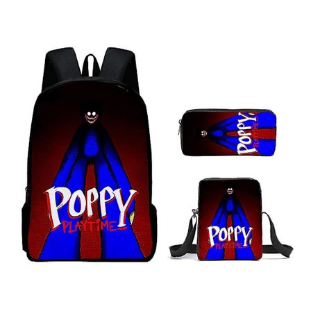 3pcs Poppy Playtime Backpack Set & Lunch Box Child Students School Bag Rucksack, Lunch Bag, Pencil Case