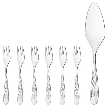 Hardanger bestikk Sanna kagebestik 7 dele - Stål | KitchenOne