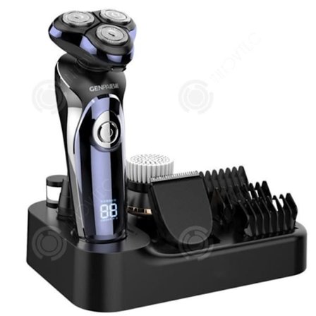 Elektrisk barbermaskine - INN - Multifunktionel 4D barbermaskine - Genopladelig - LED-display - Vaskbar under bruseren