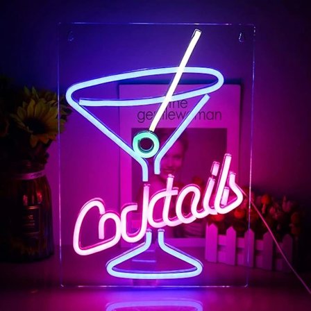 1 kpl LED-neonvalo Cocktails Muoto Neon Kirjaimet LED Seinämerkki-X76-