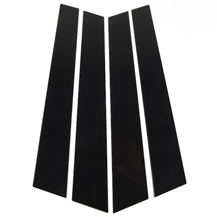 Sort blank B-stolpebeskyttelsesklistermærke til Panamera 970 (2009-2016) - Sæt med 4