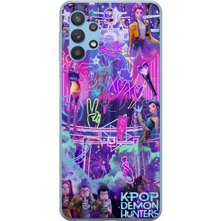 Kompatibel Mobilcover til Samsung Galaxy A32 5G Kpop Demon Hunters Neon City Lights Purple Glow Idol Energy Vibes