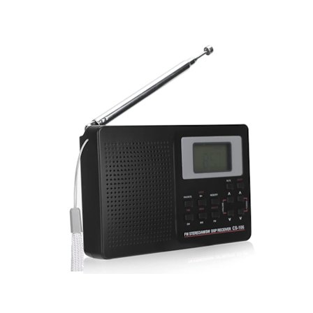 Digital Radio Mini Bärbar Radio Professionell FM/AM/SW/MW/LW/TV Full Band Mottagare för Hemmabruk Digital Klockradio med Hörlurar YEMAESRE
