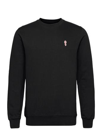 Regular Fit Crewneck Sweatshirt Sweatshirt Trøje Sort Revolution