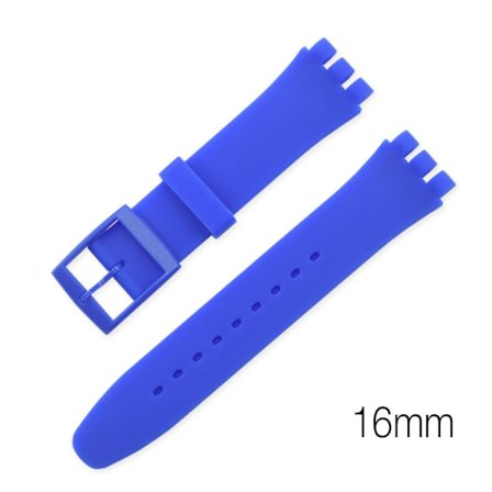 16mm simple silicone watch band - Dark Blue