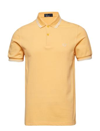Twin Tipped Fp Shirt Polos Short-sleeved Keltainen Fred Perry