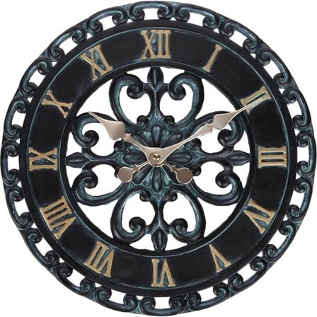 Vanntett 13,5-tommers utendørs klokke, rustikk vintage-look