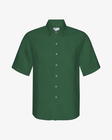 Linen SS Shirt - Emerald Green S
