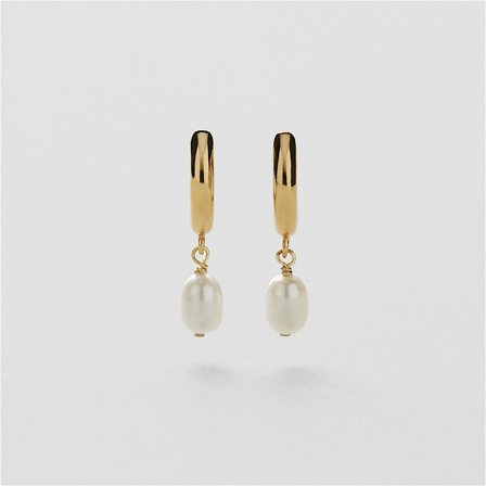 Mini Pearl Hoops