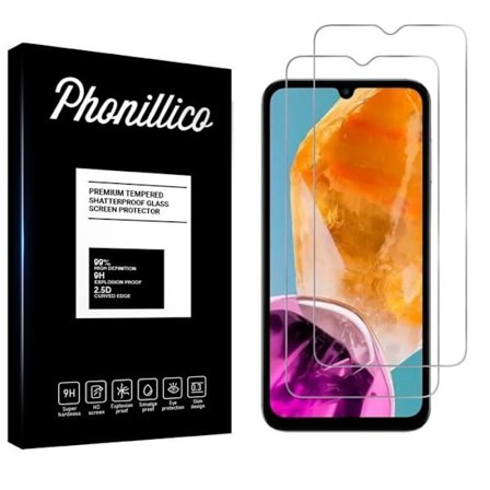 Skärmskydd - Phonillico - Samsung Galaxy M15 5G - Paket med 2 - Härdat glas - Transparent