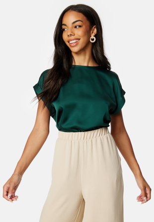 VILA Viellette S/S Satin Top Tøj