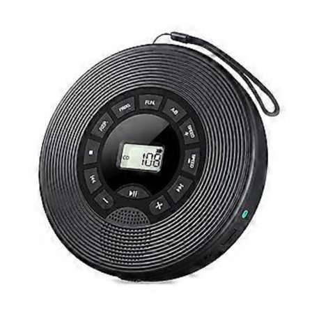 1500mAh Bluetooth CD-spelare med FM-sändare Hörlurar AUX USB Anti-Skip Portabel Discman för Ca