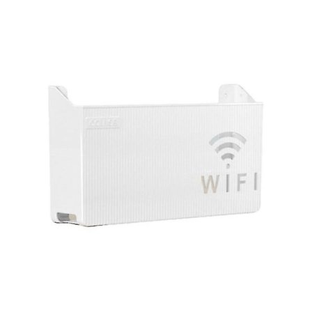 Trådløs Wifi Router Hylde Opbevaringsboks Vægmonteret ABS Plast Organizer Boks Kabel Strøm Beslag Organizer Boks Hjemmeopbevaring