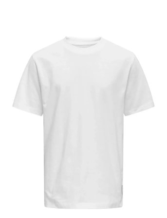 ONLY & SONS Osjmax Life Ss Stitch Tee Jrs Noos - White - 170-176