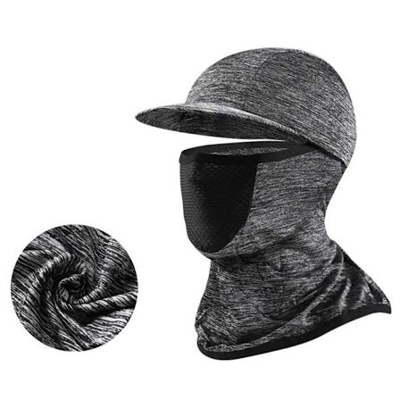 Koko Kasvojen Pyöräilykypärähuppu VAALEANHARMAA