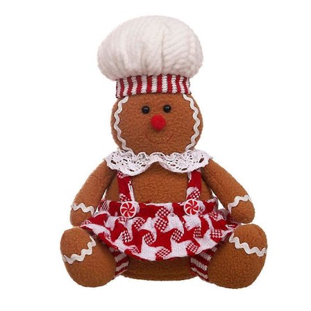 Julepynt, tegneserie sittende pepperkakefigurer, skrivebordsdekorasjonsrekvisitter jente