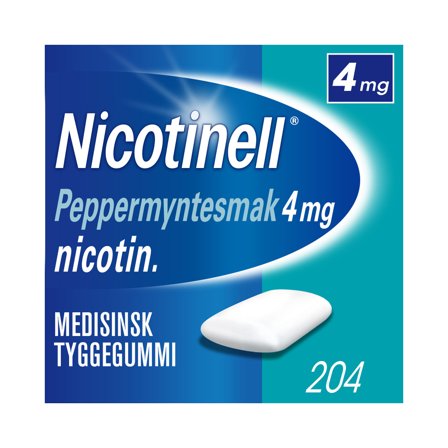 Nicotinell 4 mg tyggegummi peppermynte 204 stk