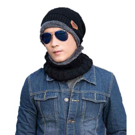 Kvinnor Män Vinter Thermal Virkad Stickad Baggy Beanie Ull Hat Ski