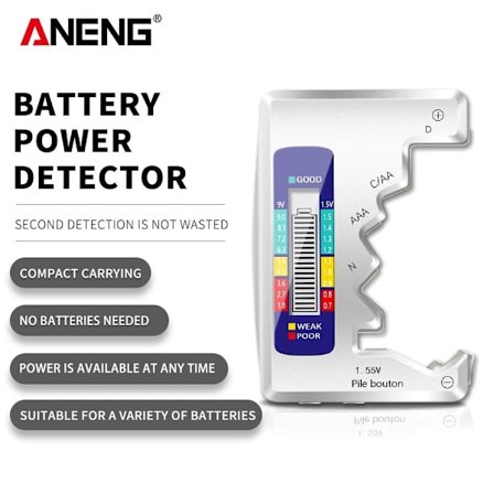 Digital batteritestare LCD-skärm