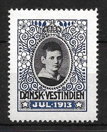 Dansk Vestindien - Julemærke 1913 - Postfrisk