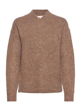Srstinne V-Neck Knit Brown Soft Rebels