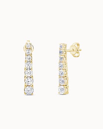 Yasmine diamantörhängen i 18K gulguld