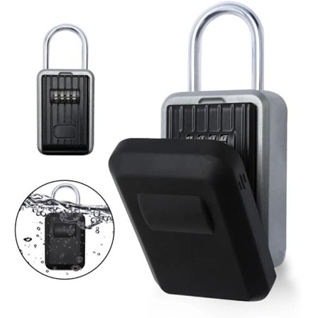 Nyckelsafe nyckelsafe väggsafe nyckelsafe garage 4-siffrig kod säker safe med stativ