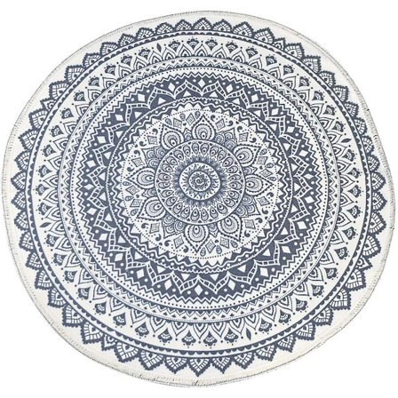 Teppe Rundt Teppe Trykt Teppe Vevd Tynt Teppe Boho Stil Rundt Teppe For Stue Soverom Teppe