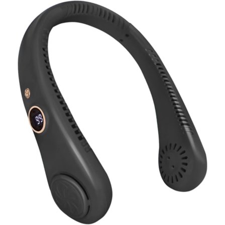 Nakkevifter USB Oppladbar, 5 Hastigheter Hengende Bladløs Vifte, 360 Graders Luftstrøm Nakkevifter for Menn Kvinner