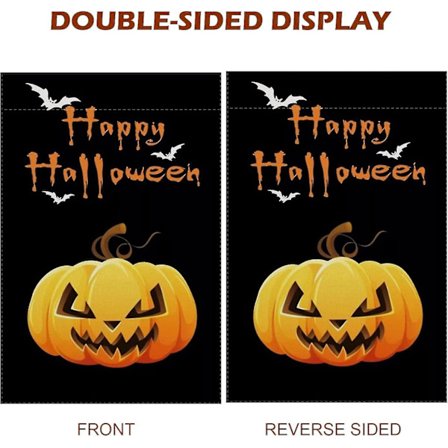 Halloween Dekorationer, Halloween Trädgårdsflagga, 12.518.8 tum, Halloween Flaggor Dubbelsidiga, Trädgård Jute Festlig Bondgård Halloween Utomhus 