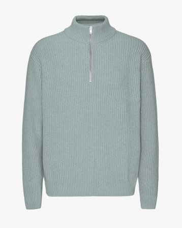 Merino Quarter Zip - Steel Blue - Male - S - Sustainable material - Ethical production