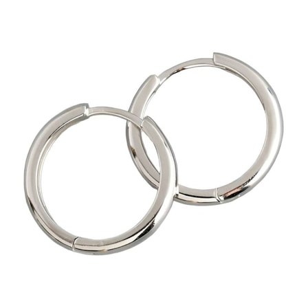 Doro Sølv Hoop Øredobber for Kvinner, Glansfulle Øredobber Hoop Øredobber, Egnet for Å Sove Med Uten Å Ta Av Sterling Sølv Hoop Øredobber, 10mm