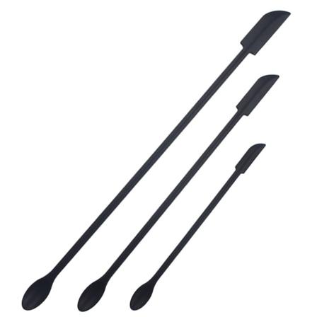 Silikon degspatel liten värmebeständig mini deg spatel smal rem sked set, 3 delar