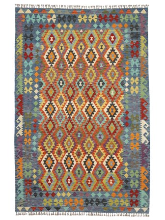 Oriental Kilim Afghan Old Style Rug 199X299 Wool, Afghanistan