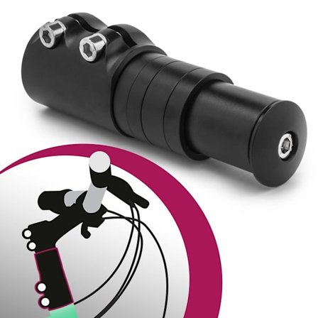 Cykel Aluminium Styr Forlænger 120mm Cykel Styr Gaffel Forlænger Aluminium (sort)