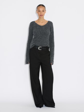 Holzweiler Fure Fluffy Sweater - Dk. Grey - Women's - XXS