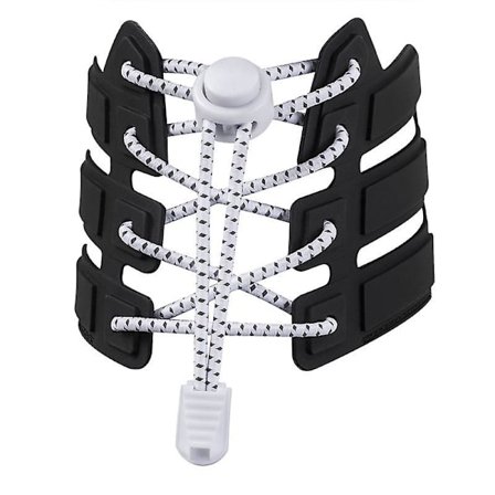 2 par elastiske snørebånd med hurtigudløsning - Hurtig snøresystem for unik komfort og stærkt hold (120 cm)