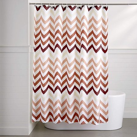 Enkel tyg duschdraperi med spänne och krok - 72 x 72 tum