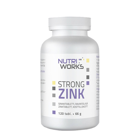 Nutri Works Strong zink 25mg, 120 tabl
