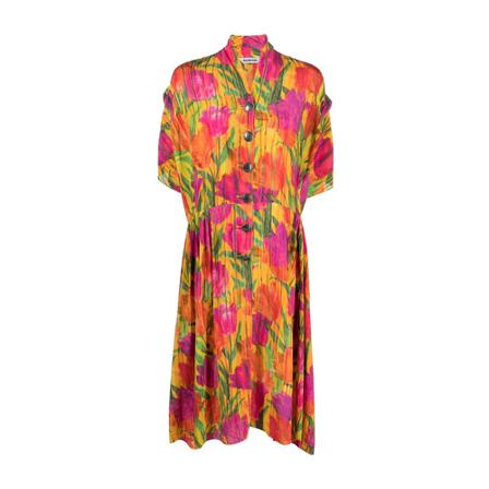 Balenciaga, Midi Dresses Oranje, Dames, Maat:S