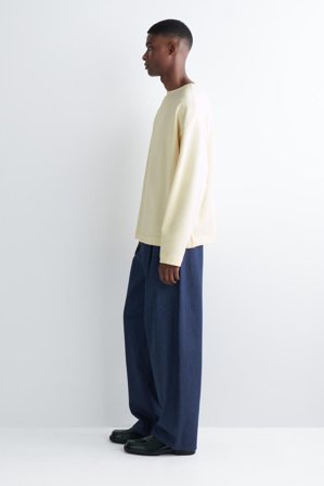 COS Oversized Boat-Neck Sweatshirt in White - Men