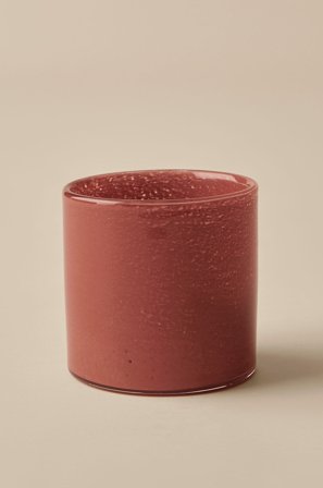 &Home - Ljuslykta / kruka Ruby Medium höjd 12 cm - Röd - Ljusstakar & lyktor - Från Homeroom