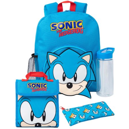 Sonic The Hedgehog Logo Ryggsäck Set One Size Blå/Röd
