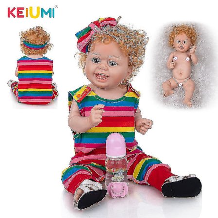 22 tums regnbågsdocka Anime Born Baby Dolls Reborn Silicon Baby Doll