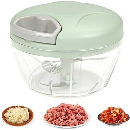 Manuell Hakker, Løkhakker, Løk Cutter, Rustfritt Stål Blader, Enkel å Rengjøre Manuell Løkhakker for Grønnsaker, F