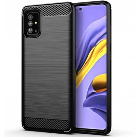 Samsung Galaxy A71 Støtsikker SlimCarbon veske Black