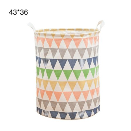 Bomulls- og linvannsbestandig skittentøysbeholder-kurv for barnespill