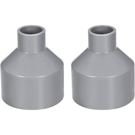 50mm x 20mm Redus PVC-putkiliitin Liitosholkki Harmaa 2 kpl