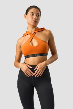 ICANIWILL - Ultimate Training Hoodie Sports Bra Amber - Sports-BH - Damer - Træningstøj fra ICIW